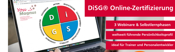 Weiterbildung zum DiSG® zertifizierten Trainer/Personalentwickler – online!