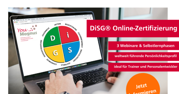 Weiterbildung zum DiSG® zertifizierten Trainer/Personalentwickler – online!