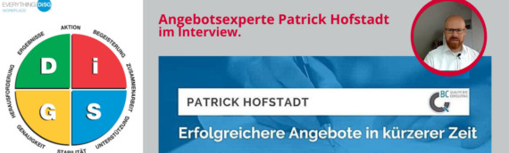 DiSG® Trainer im Gespräch – Patrick Hofstadt über professionelle Angebotserstellung